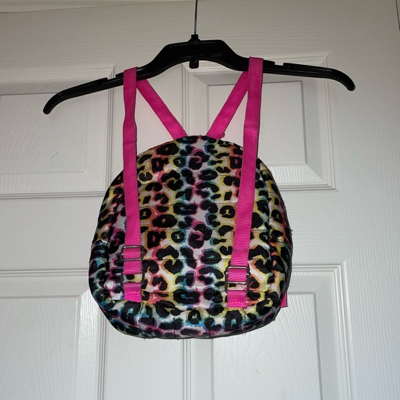 Leopard print sequin and rainbow mini backpack - Picture 2 of 3